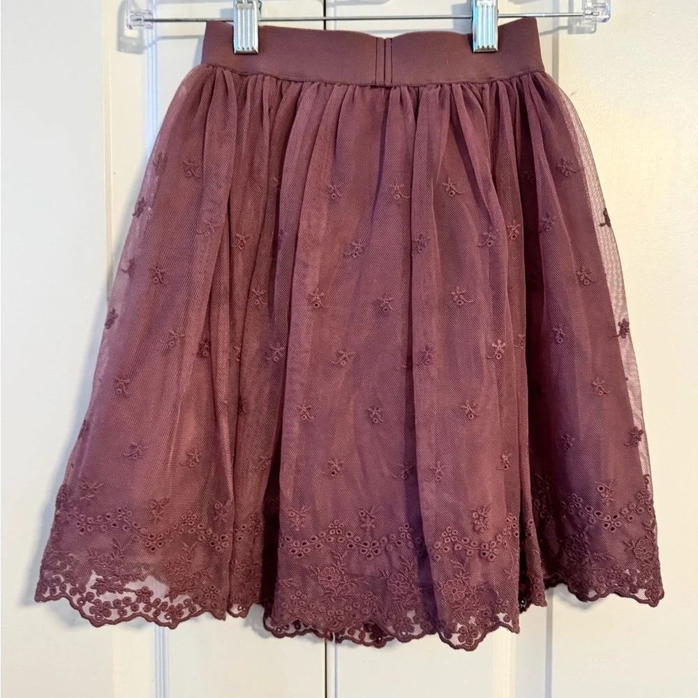 Deux Par Deux Girls Lace Skirt